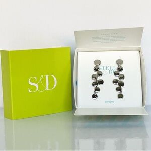 Stella and Dot Metal Bubbles Convertible Statement Earrings, 2 3/4”, NWT
